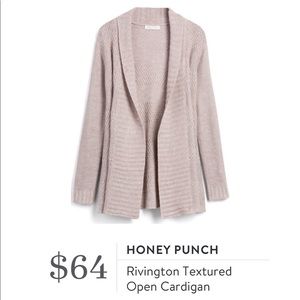 NWT Honey Punch Textured Open Cardigan